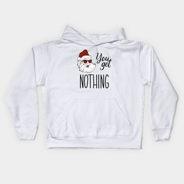 Bad Santa Kids Hoodie by valentinahramov